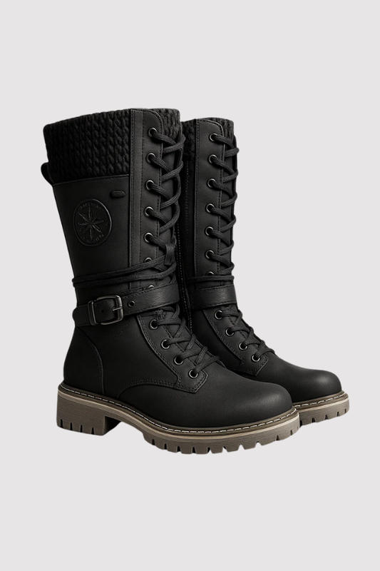 Damen Winterstiefel warm wasserdicht gefüttert schnürbar rutschfest knöchelhoch isoliert Outdoor Schuhe