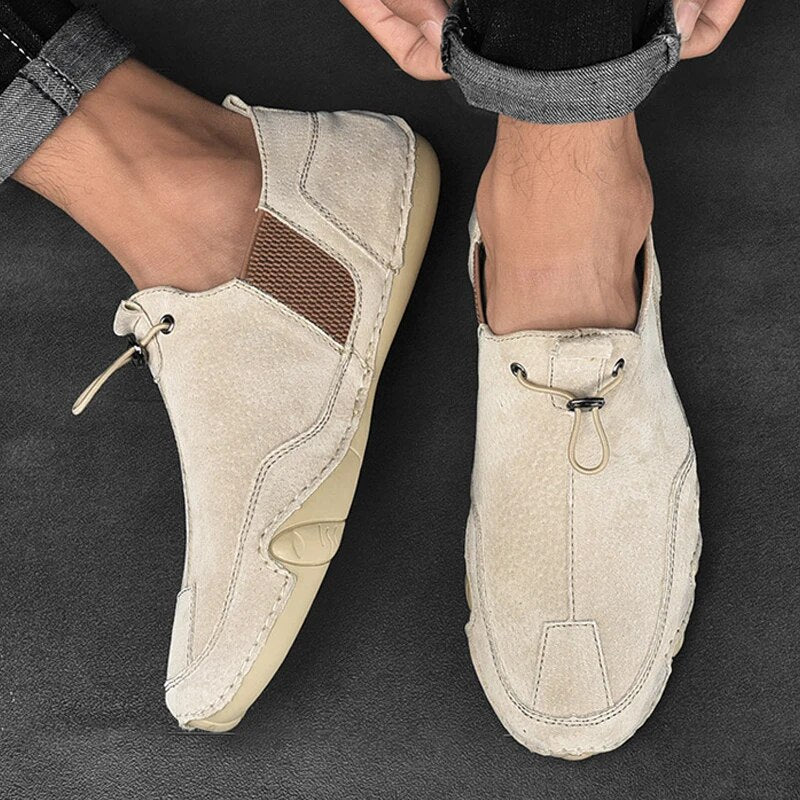 Herren Loafer Leder Slip On elegante bequeme leichte Passform