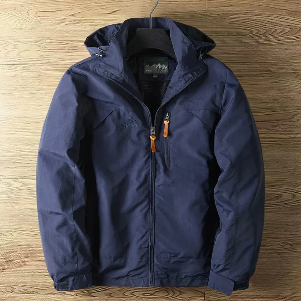 Herren Leichte Jacke einfarbig Regular Fit Langarm Übergangsjacke Smart Casual atmungsaktiv