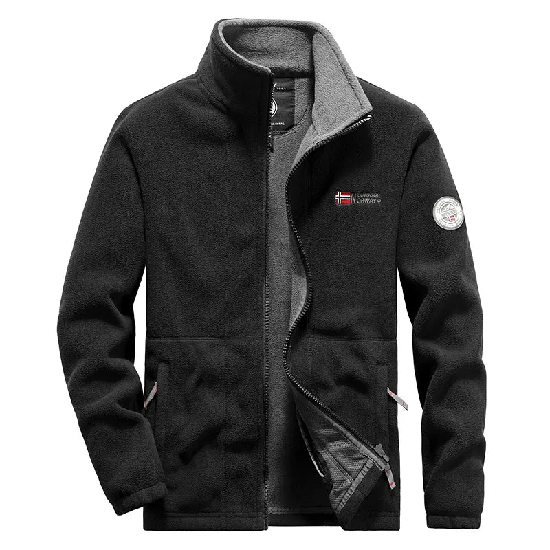 Herren Fleecejacke Outdoor warm atmungsaktiv leicht tailliert Alltags- und Wanderjacke