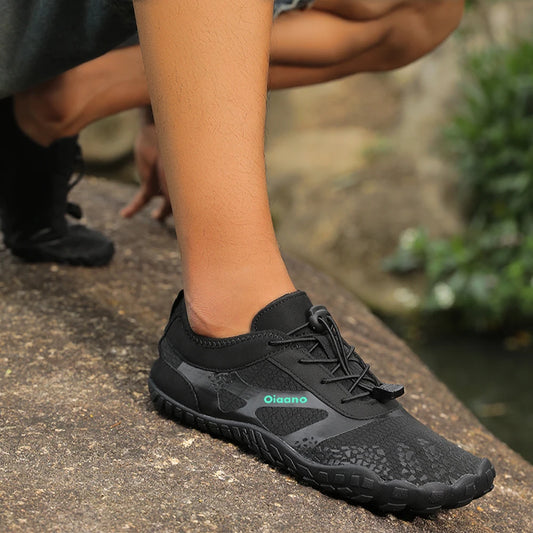 Wasserschuhe Schwarz rutschfest schnelltrocknend Barfußschuhe Outdoor Aquaschuhe