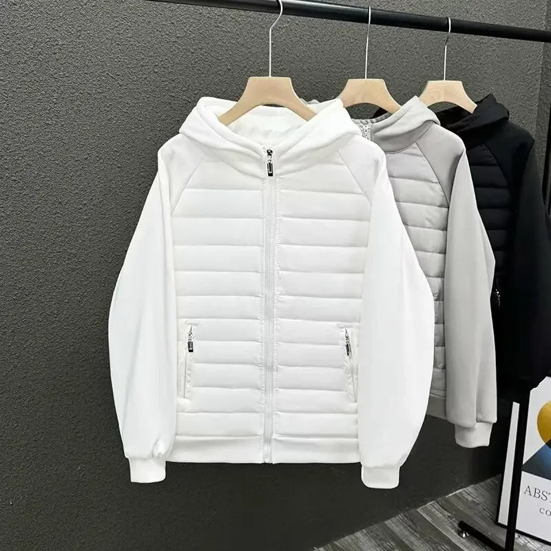 Herren Jacke Regular Fit Baumwolle Gepolstert Leicht Warm Atmungsaktiv Alltag Business Casual Übergang