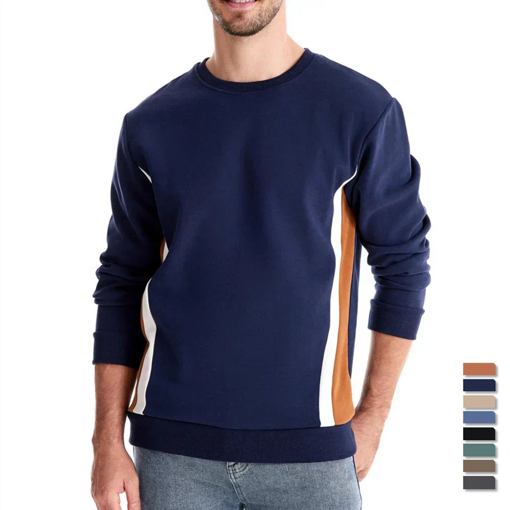 Herren Strickpullover Slim gerippte Passform Langarm elastisch bequem