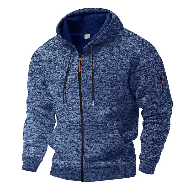 Herren Fleecejacke Reißverschluss warme weiche bequeme normale Passform