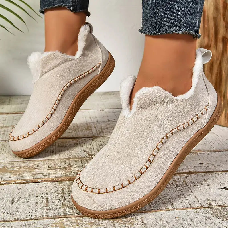 Unisex Hausschuhe gefüttert rutschfester Slip-On bequem warm