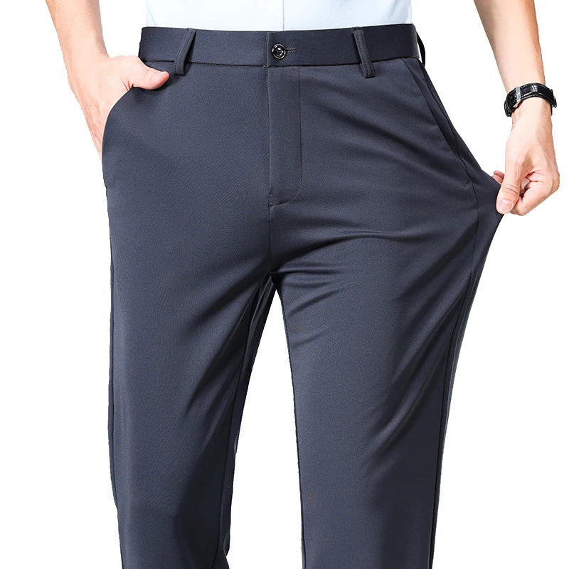 Herren Anzughose leichte Business Stoffhose für Frühling Sommer