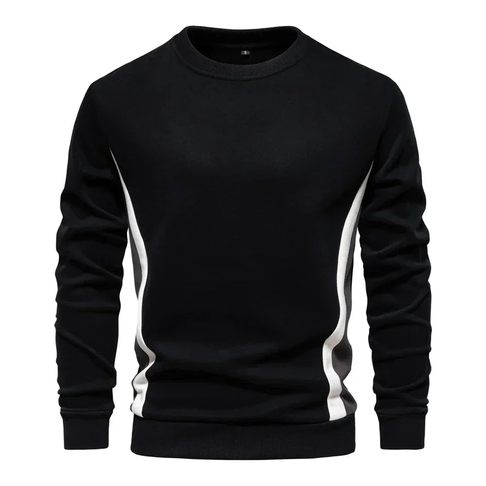 Herren Strickpullover Slim gerippte Passform Langarm elastisch bequem