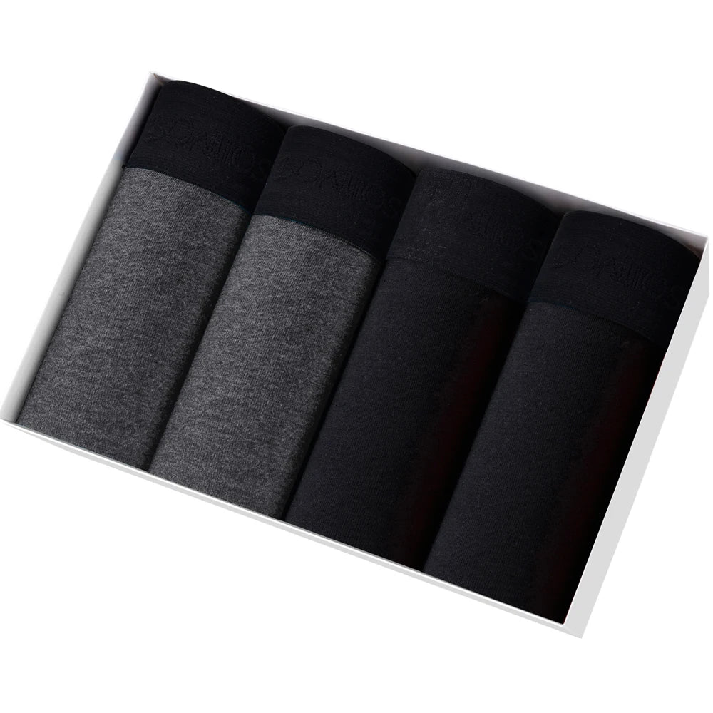 Herren Boxer Shorts 4er Pack Baumwolle Unterwäsche weiche Boxershorts