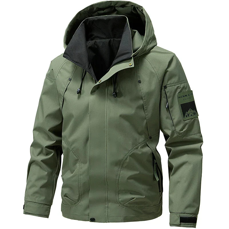 Herren Kapuzenmantel Regular Fit Freizeit Outdoor Reise Alltag Leicht Funktional Mehrtaschen