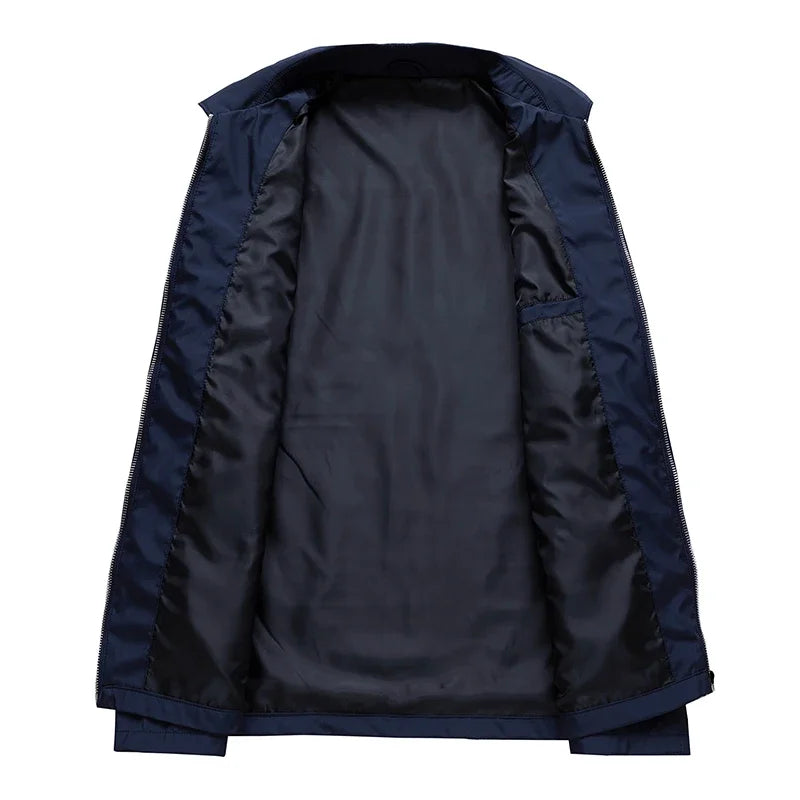 Herren Business Casual Jacke Langarm Slim Fit Leicht Atmungsaktiv Büro Freizeit Übergangsjacke