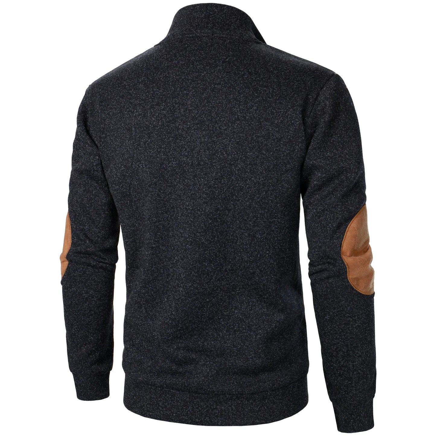Herren Strickpullover Stehkragen Knopfleiste Langarm bequem elegant