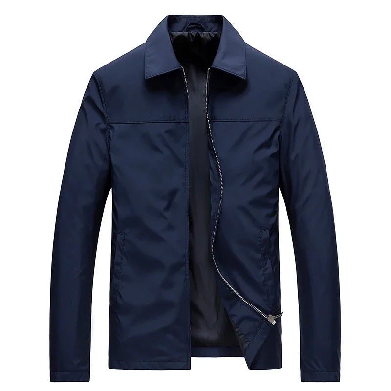 Herren Business Casual Jacke Langarm Slim Fit Leicht Atmungsaktiv Büro Freizeit Übergangsjacke