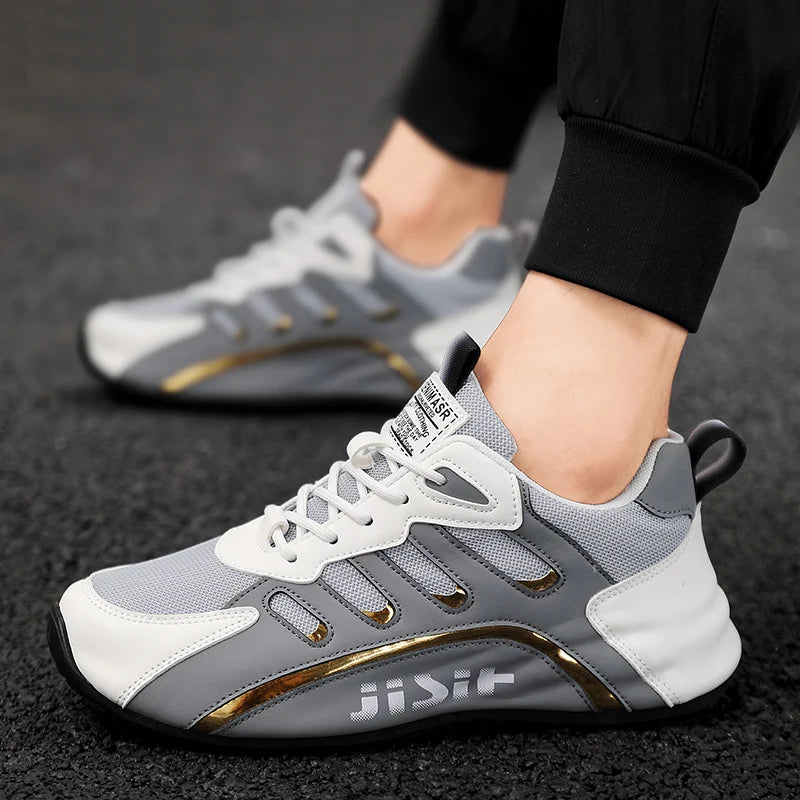 Herren Schuhe ohne Metallkappe, Alltagsschuhe mit Spritzguss-Sohle und niedrigem Schnitt