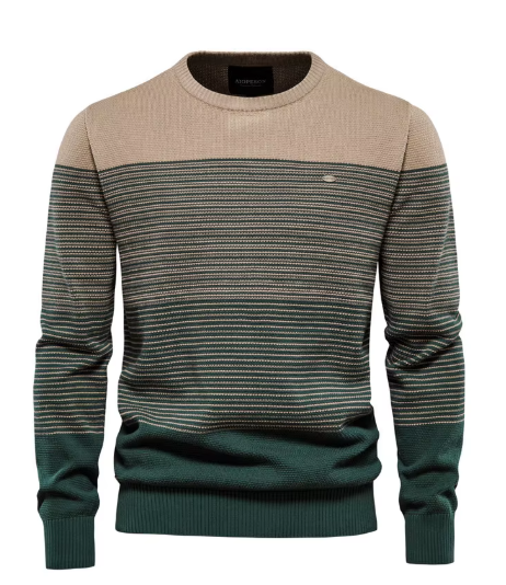 Herren Strickpullover Schmal gerippte Passform Langarm bequem vielseitig