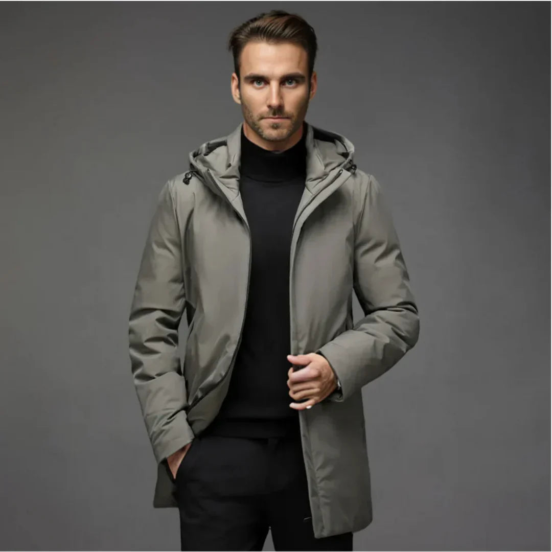 Herren Winterjacke Regular Fit Strukturiert Leicht Modern Elegant Alltag Business Reise