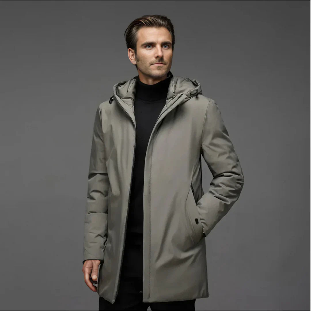 Herren Winterjacke Regular Fit Strukturiert Leicht Modern Elegant Alltag Business Reise