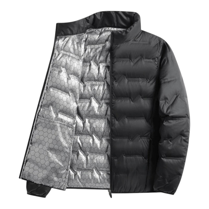 Herren Winterjacke Gefüttert Stehkragen Leicht Warm Komfort Alltag