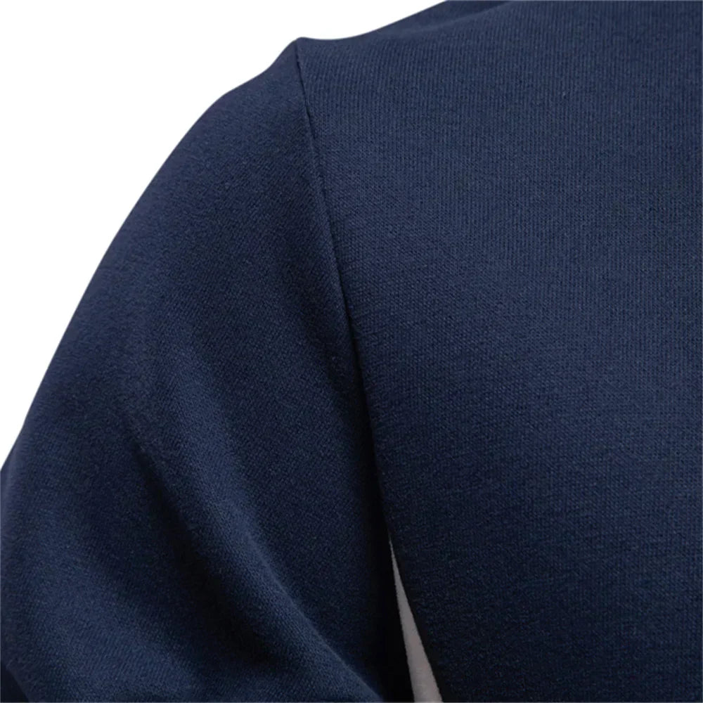 Herren Strickpullover Slim gerippte Passform Langarm elastisch bequem