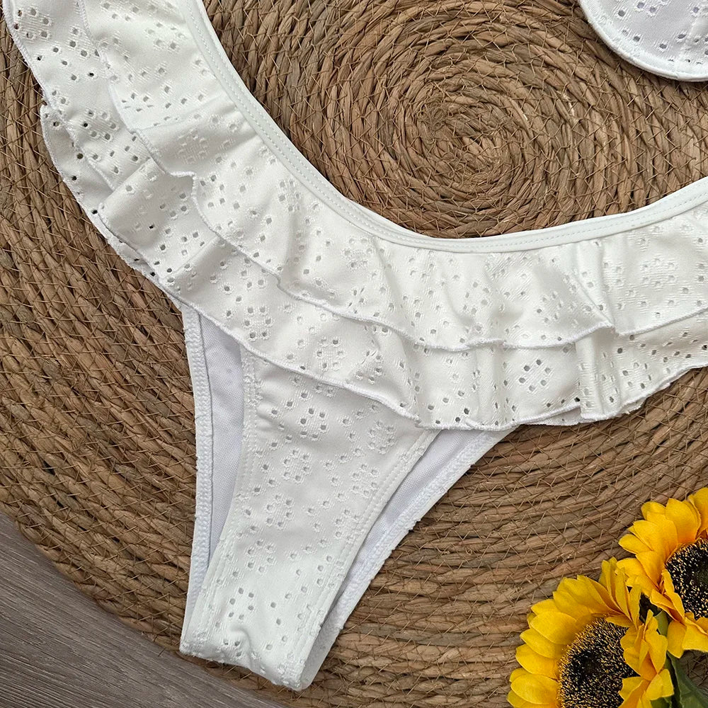 Damen Brasilianisches Bikini-Set floral Push-Up Bademode