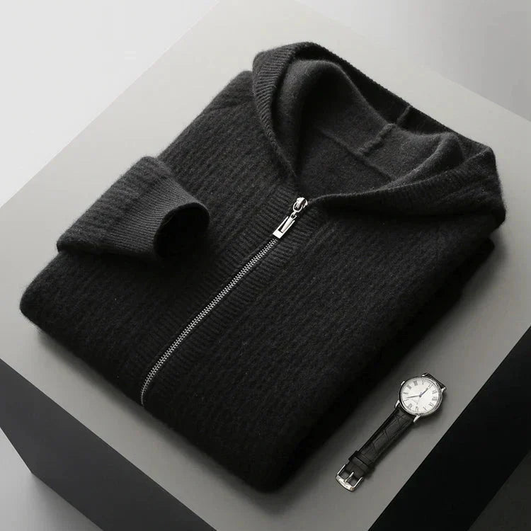 Herren Sweatshirt Zip Hoodie Kapuzen bequeme warme atmungsaktive reguläre Passform