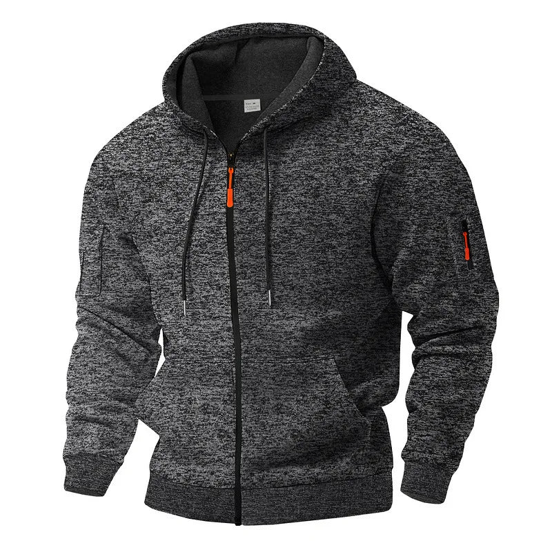 Herren Fleecejacke Reißverschluss warme weiche bequeme normale Passform