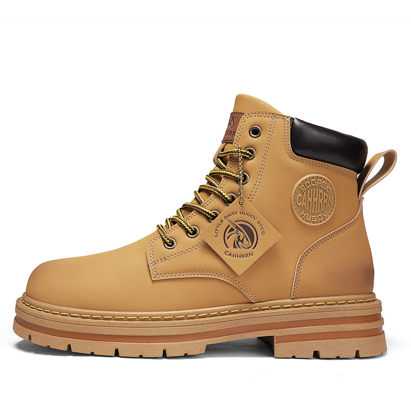 Herren Stiefel wasserdicht rutschfest knöchelhoch Schnürstiefel Outdoor robust gepolstert