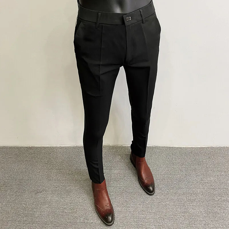 Herren Anzughose klassische Freizeithose elegante Stoffhose für Alltag
