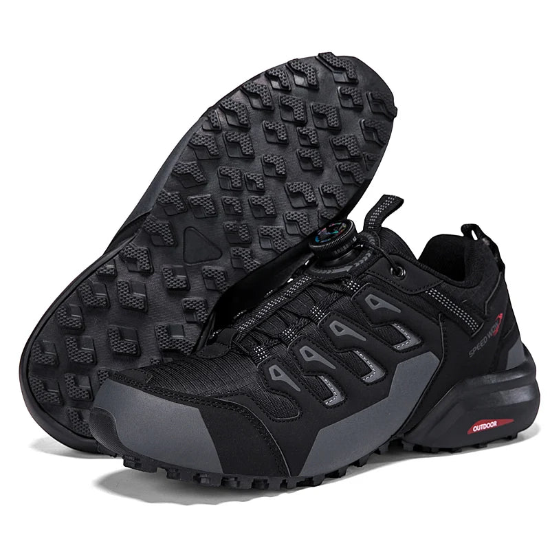 Herren Wanderschuhe Wildleder Leder, Trekking Schuhe, rutschfest, strapazierfähig, Outdoor, Jagd, Tactical