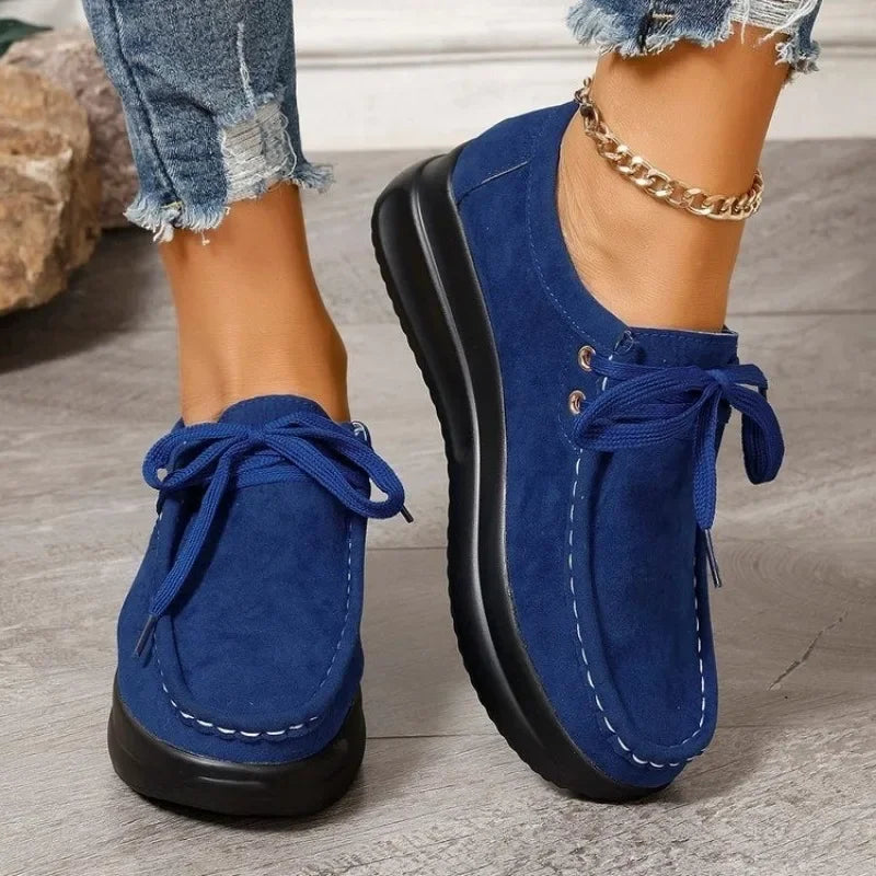 Damen Sneakers Schnürung rutschfest leicht gepolstert komfortabel langlebig