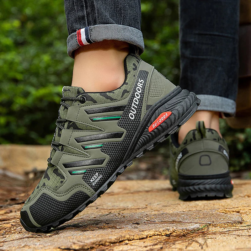 Herren-Wanderschuhe, wasserdicht, All-Terrain-Outdoor-Sneaker, rutschfest, für Trekking, Camping, taktisches Training, Radfahren im Freien