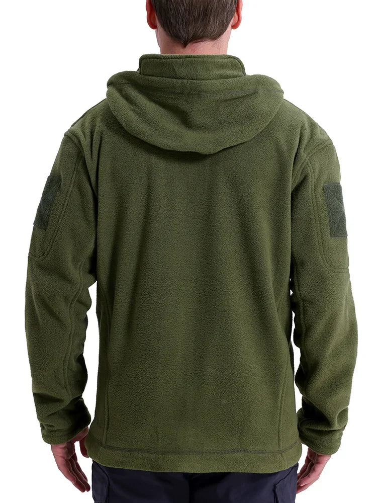 Herren Taktische Jacke Kapuze Langarm Regular Fit Mehrere Taschen Reißverschluss Outdoor Funktionsjacke Allwetter