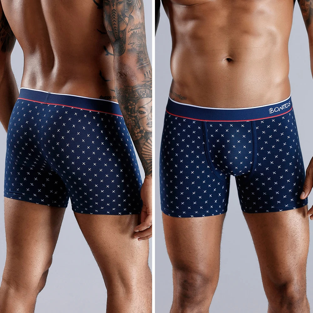 Herren Boxer Shorts 4er Pack Baumwolle Unterwäsche weiche Boxershorts
