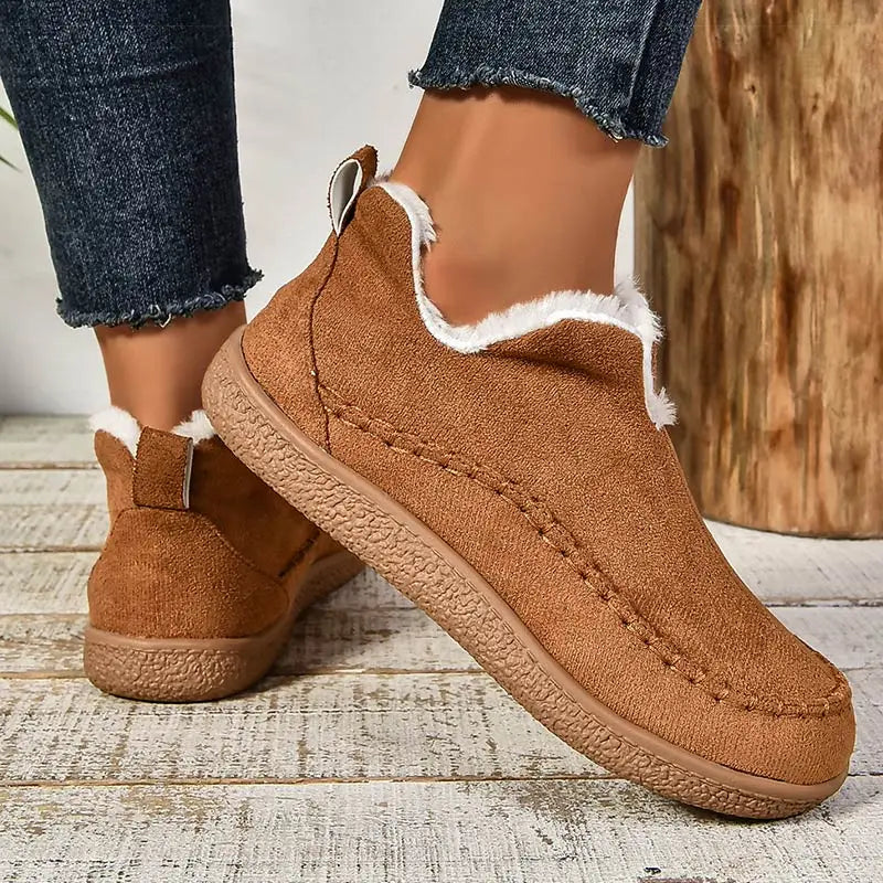 Unisex Hausschuhe gefüttert rutschfester Slip-On bequem warm