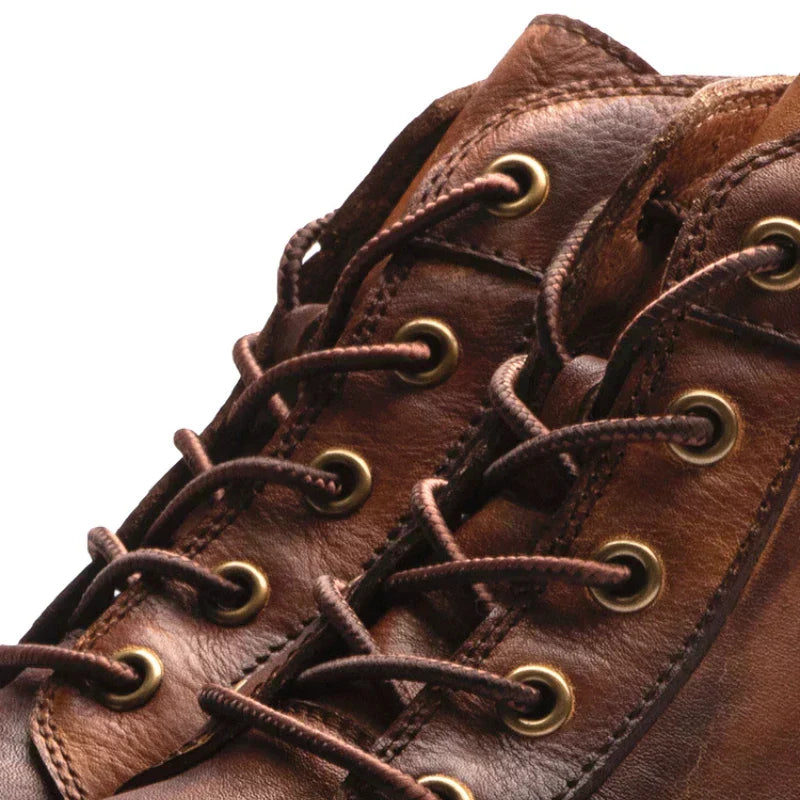 Herren Stiefel hoch PU Leder rutschfest gepolstert Knöchelstütze robust Alltag Outdoor
