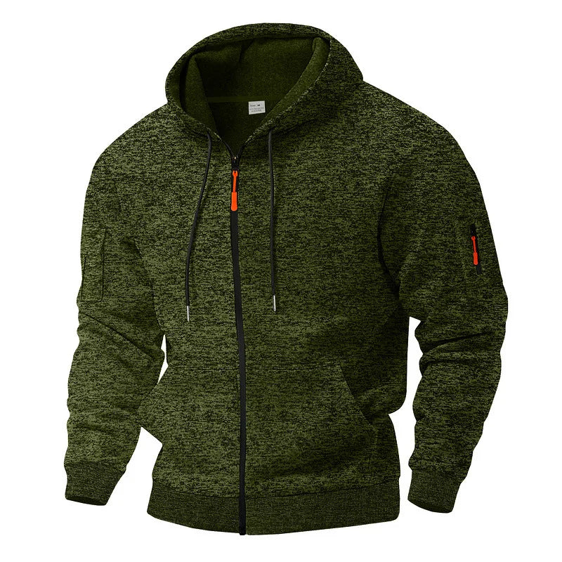 Herren Fleecejacke Reißverschluss warme weiche bequeme normale Passform