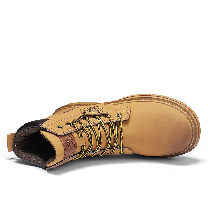 Herren Stiefel wasserdicht rutschfest knöchelhoch Schnürstiefel Outdoor robust gepolstert