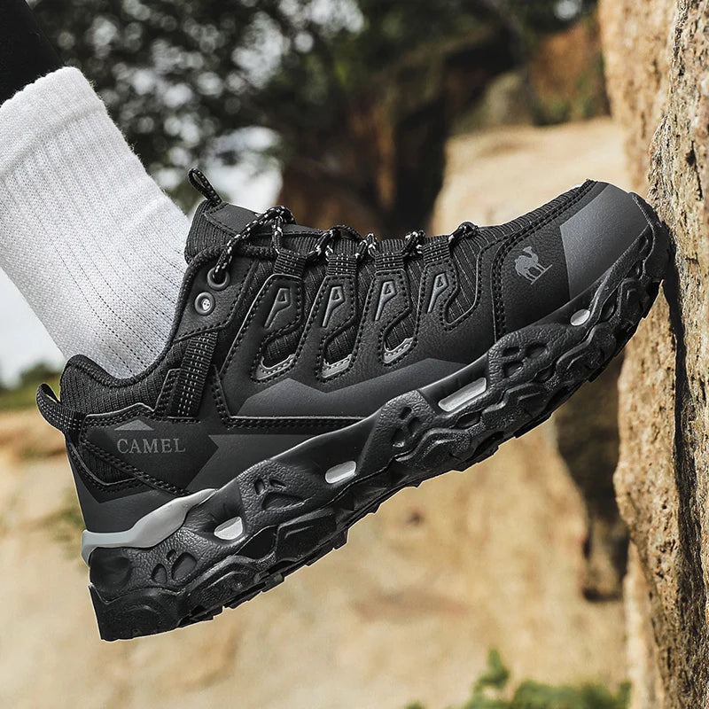 Bergige Weiß Grau rutschfest Outdoor Wanderschuhe mit profilierter Sohle