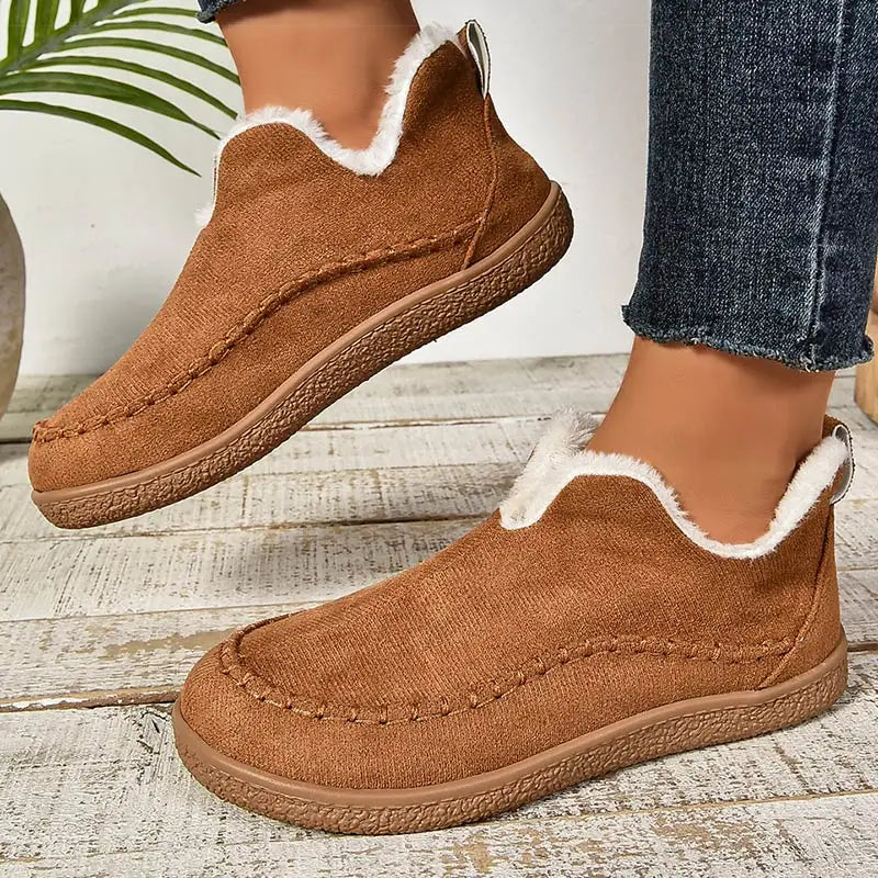 Unisex Hausschuhe gefüttert rutschfester Slip-On bequem warm
