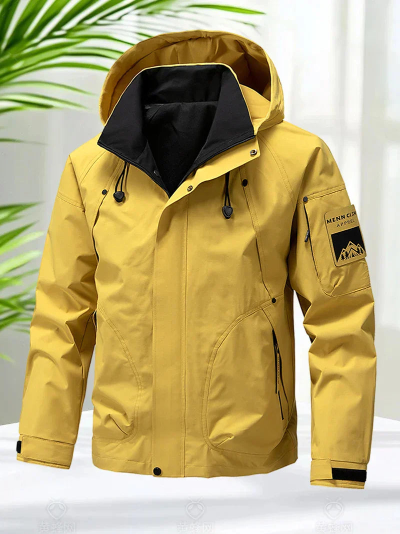 Herren Kapuzenmantel Regular Fit Freizeit Outdoor Reise Alltag Leicht Funktional Mehrtaschen