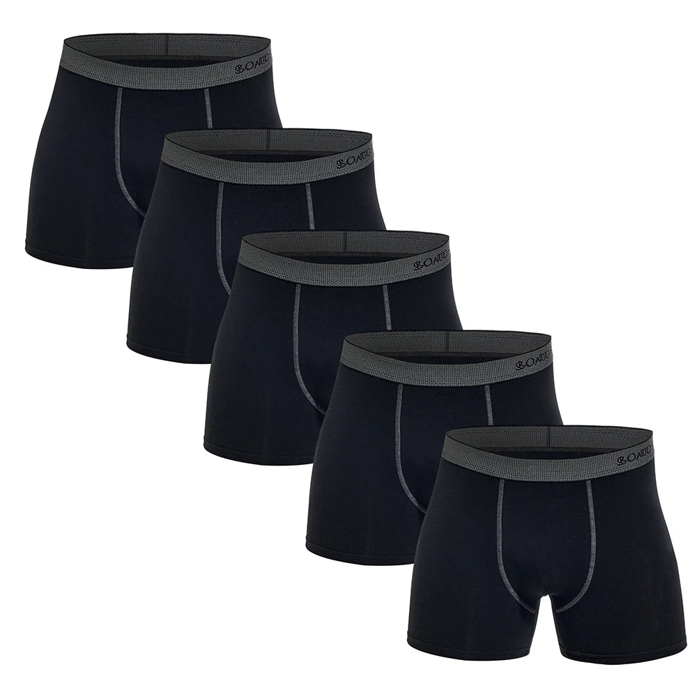 Herren Boxer Shorts 5er Pack Baumwolle Unterwäsche mit elastischem Bund
