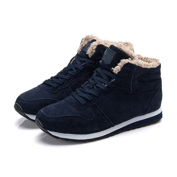 Herren Winter Sneaker gefüttert rutschfest atmungsaktiv leicht bequem
