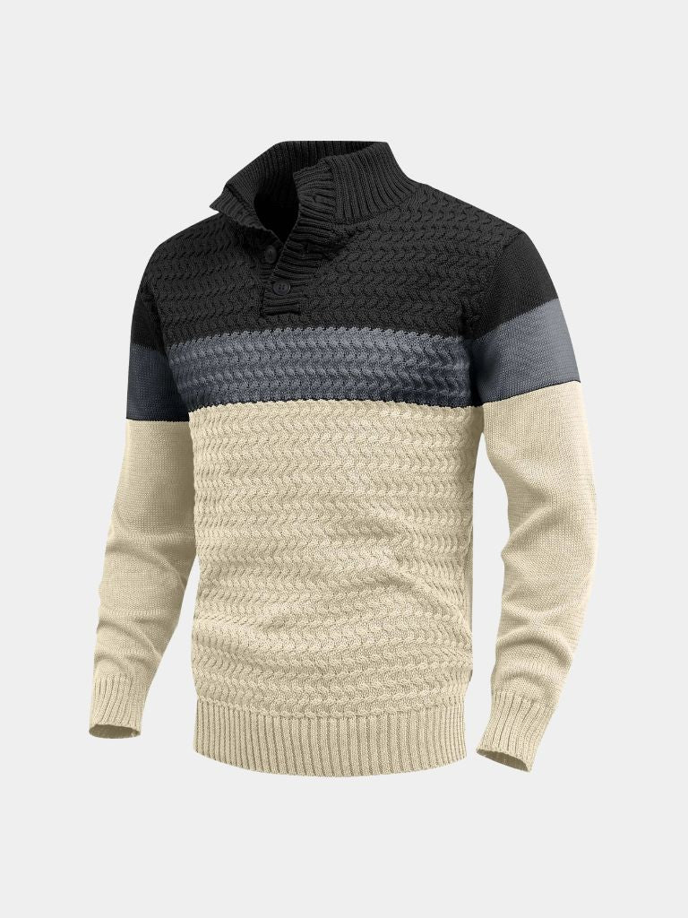 Damen Top Stehkragen Langarm elegant einfach vielseitig