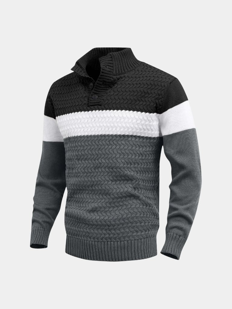 Damen Top Stehkragen Langarm elegant einfach vielseitig