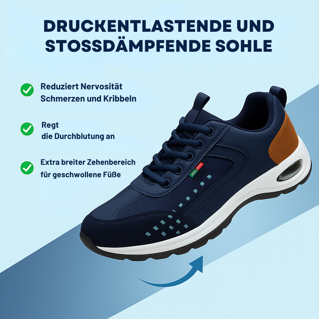 Unisex Sneakers orthopädisch breit rutschfest atmungsaktiv leicht bequem