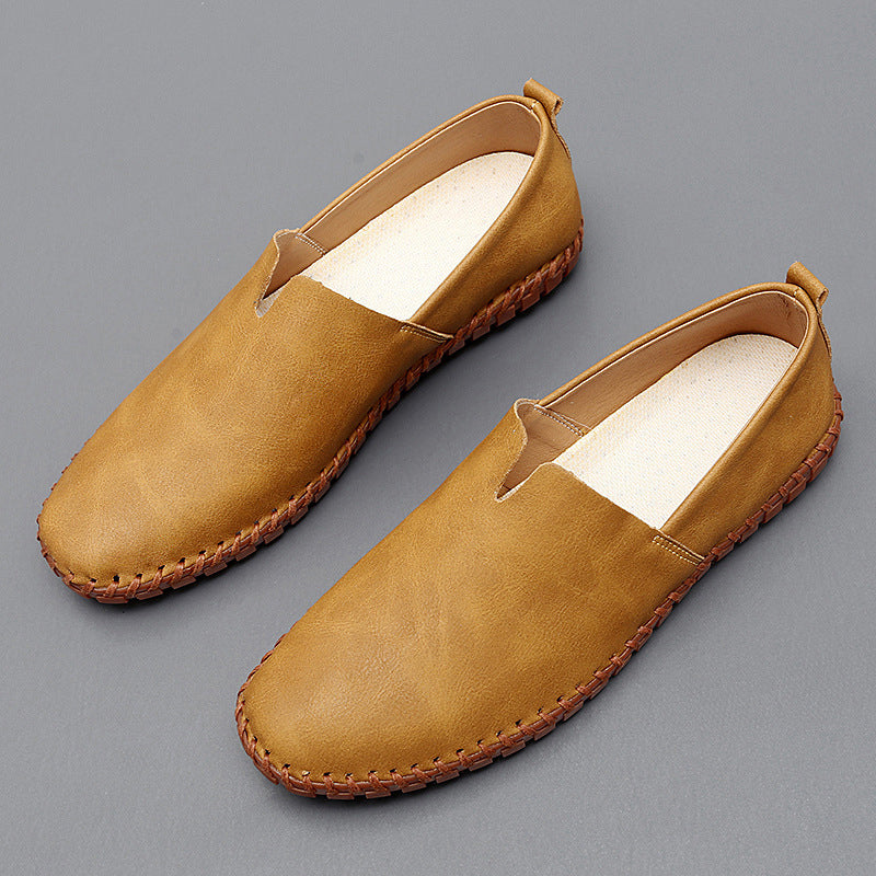 Herren Slipper Leder elegant klassisch bequem Slip-On Business Casual Schuhe