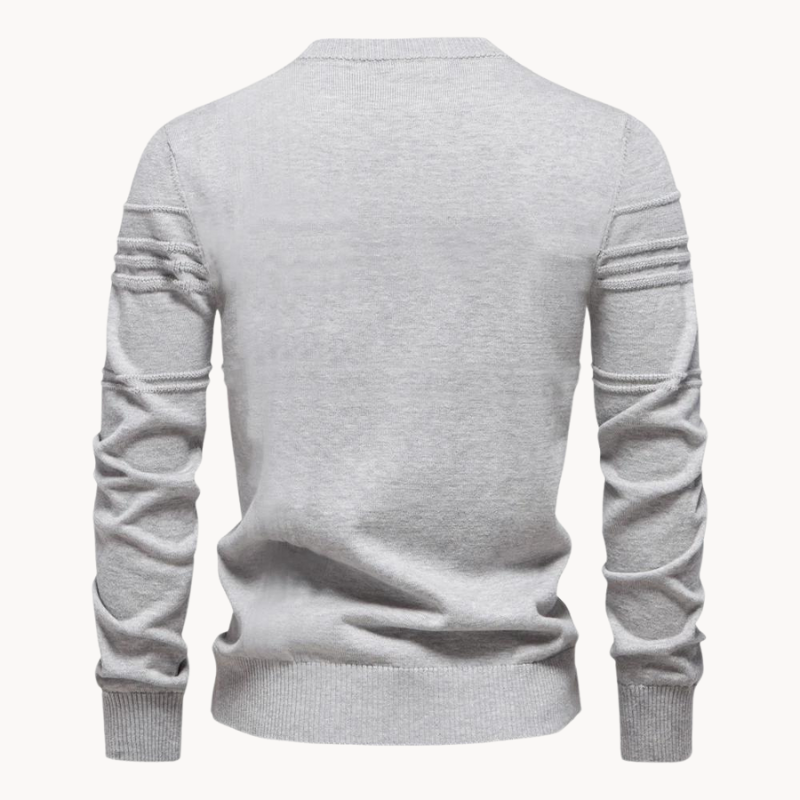 Herren Baumwollpullover, klassische Passform, weich, warm, Rundhalsausschnitt