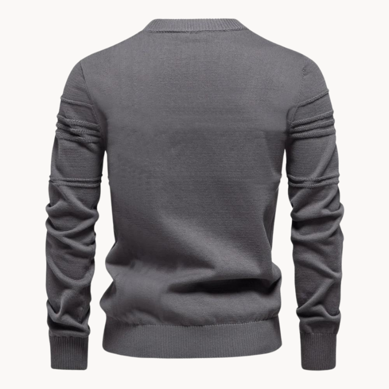 Herren Baumwollpullover, klassische Passform, weich, warm, Rundhalsausschnitt