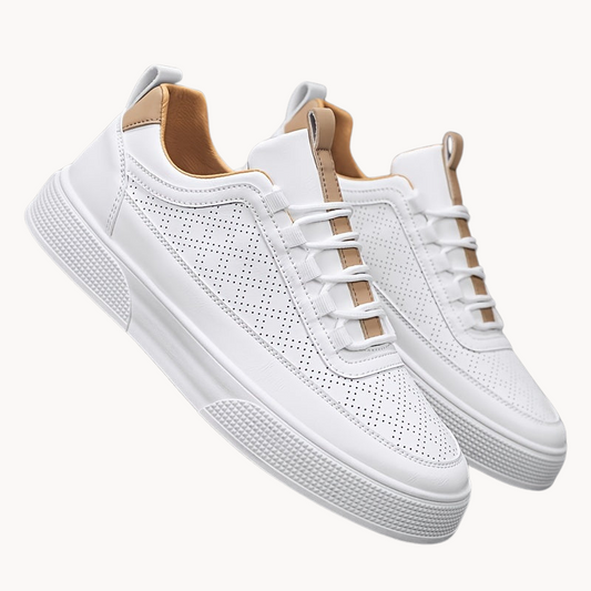 WILHELM | Herren Sneaker Porter in Lederoptik mit luftdurchlässiger Perforation