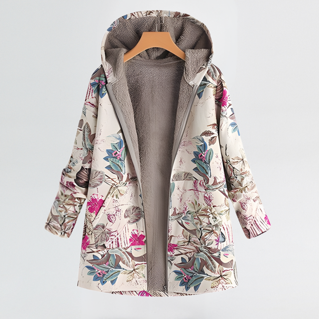 Damen Jacke floral Vintage Look hell