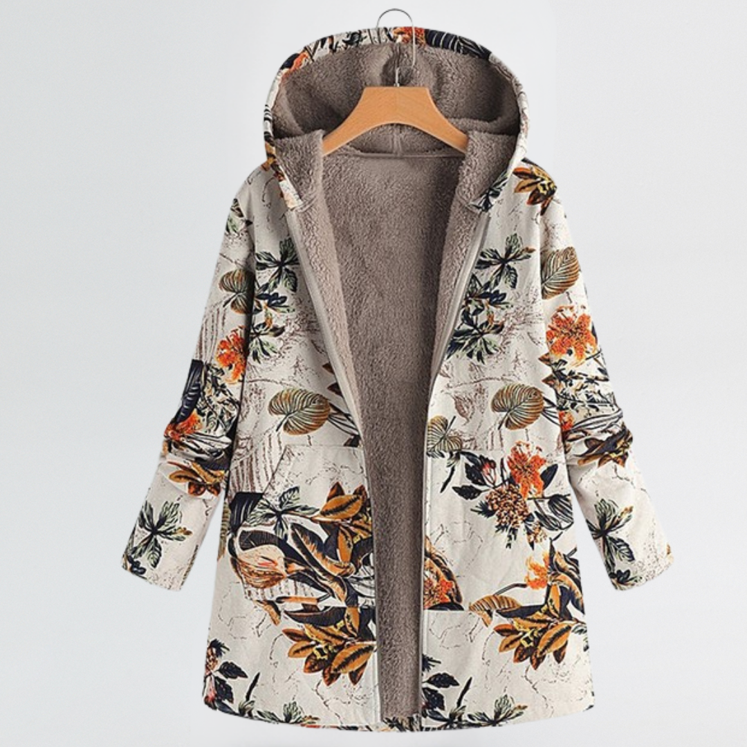 Damen Jacke floral Vintage Look hell